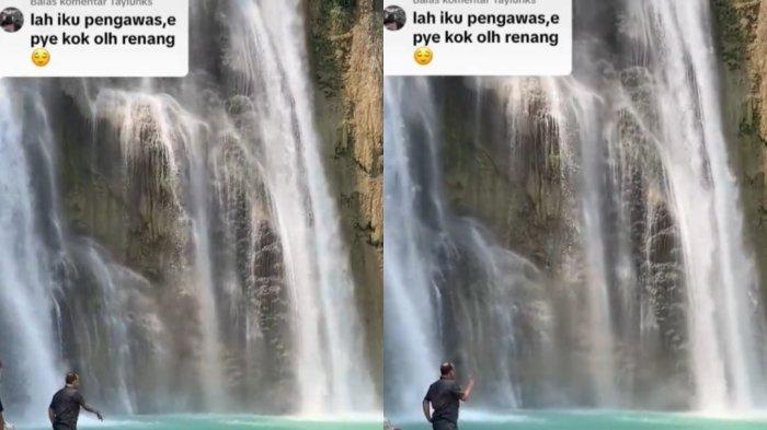 Viral Aksi Dua Wanita Nekat Berenang di Air Terjun Putri Nglirip, Ngeyel Usai Ditegur Petugas