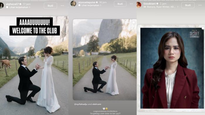 Alyssa Daguise dan Al Ghazali memberikan ucapan selamat pada Syifa