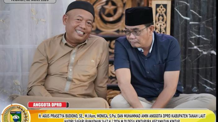 Anggota DPRD Tala H Agus Prasetya B berbincang akrab dengan Sekda Tala Ismai2