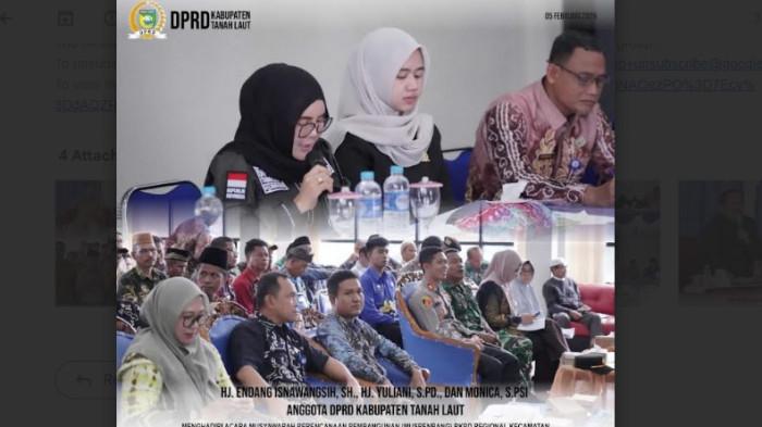 Anggota DPRD Tala Hj Endang Isnawangsih, H Yuliani, dan Monic