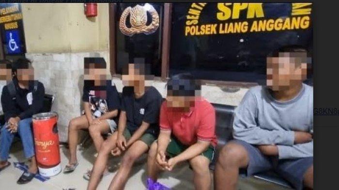 Polisi Gulung Puluhan Anggota Gangster Meresahkan Warga Banjarbaru, Senjata Dibeli via Online Shop