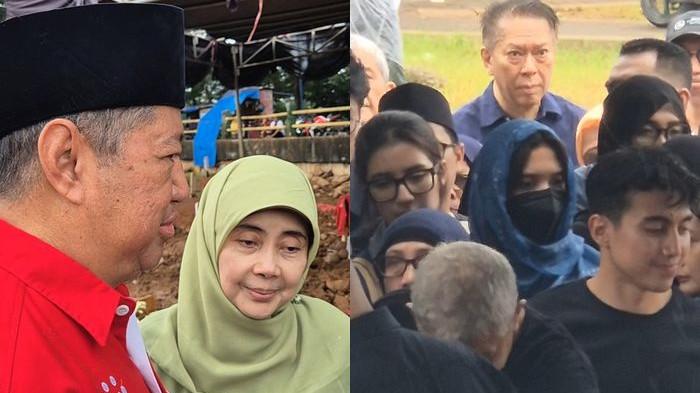 PERLAKUAN - Ayah dan Ibunda Vidi Aldiano dan Sheila Dara di TPU Tanah Kusir, Senin (9/3/2026).
