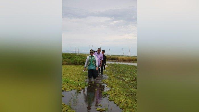 Tahap Akhir PPD 2023, Tim Penilai Bappenas ke Lokasi Budidaya Padi Apung di Daha Utara