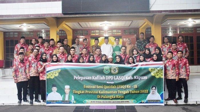 Bupati Ben Brahim Lepas Kafilah DPD LASQI Kapuas ke FSQ di Palangkaraya