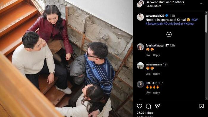 Di tengah konflik dengan Ruben Onsu, Sarwendah dan Giorgio Antonio serta Jordi Onsu pergi ke Korea.