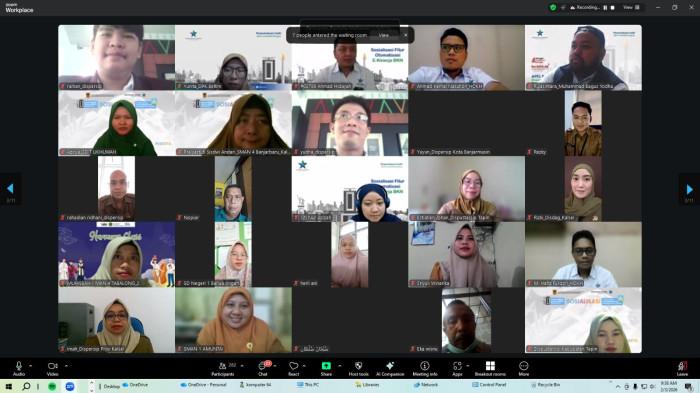 SOSIALISASI- Dinas Perpustakaan dan Kearsipan (Dispersip) Provinsi Kalimantan Selatan menggelar sosialisasi daring bertajuk 