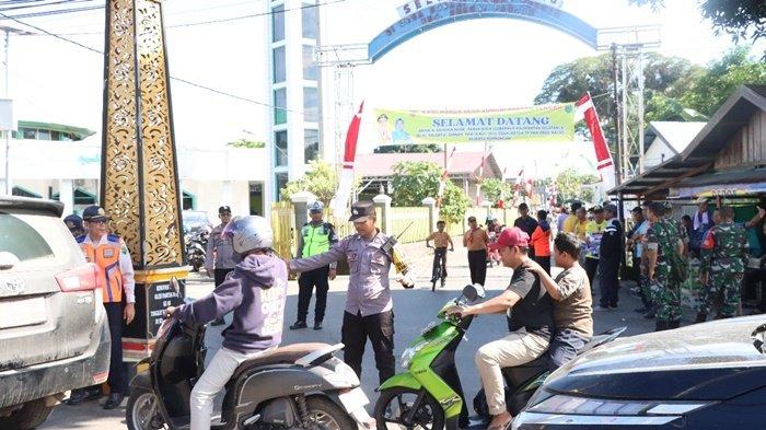 Dukung Pengamanan Turdes Paman Birin di Alabio, Polres HSU Kerahkan 53 Personel