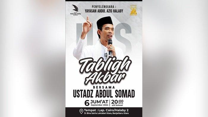 Yayasan Abdul Azis Halaby Bakal Hadirkan Ustaz Abdul Somad, Jumat Ini di Acara Tabliq Akbar