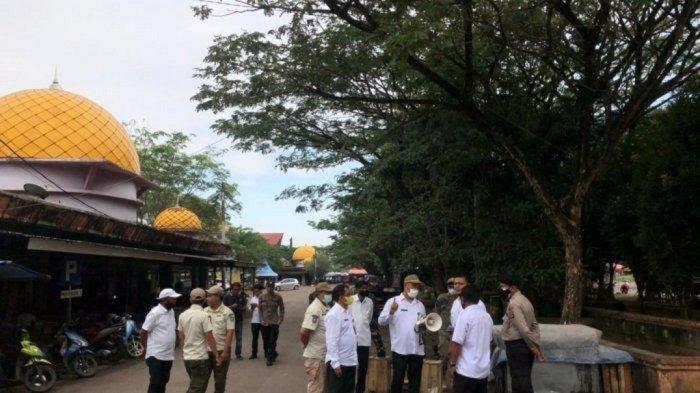 Tiga Portal Larangan Parkir di Pasar Keraton Rantau Dirusak, Tim Gabungan Turun Lakukan Ini