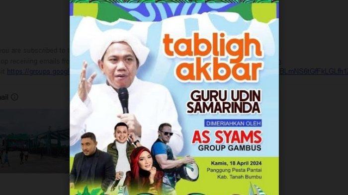 Malam Ini Guru Udin Hadir di Acara Tablik Akbar di Pagatan, Juga Ada Grup Gambus As Syams