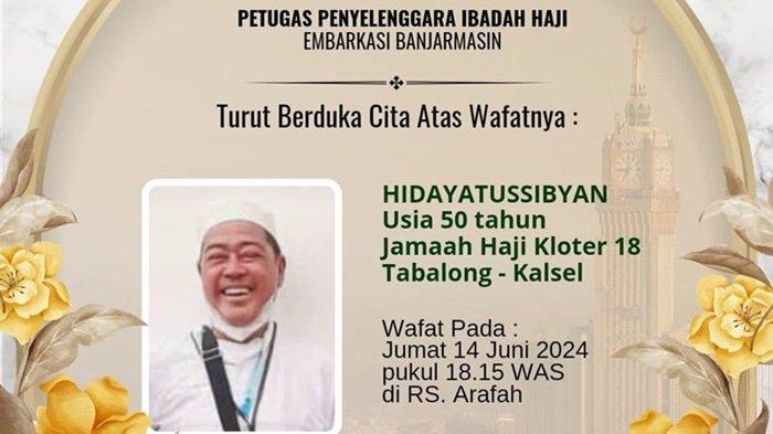 Innalillahi, Satu Jemaah Haji Asal Tabalong Kalsel Wafat di Arafah Arab Saudi