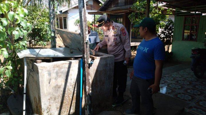 Kemarau Panjang, Desa Tanah Habang HST Alami Kekeringan, Ipda Bahrudin Turun Ikut Cari Solusi