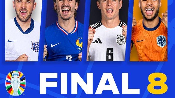 Profil Peringkat 8 Tim Tersisa Euro 2024, Jadwal 8 Besar Piala Eropa di RCTI Ada Spanyol vs Jerman