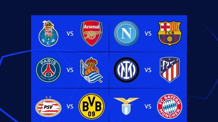 Jadwal 16 besar Liga Champion Siaran SCTV Ada Man City, Arsenal, Barcelona, Inter, Real Madrid