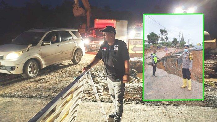 Jalan Nasional Putus di Satui Kalsel, Para Sopir Berharap Tak Ada Kemacetan di Jalur Alternatif