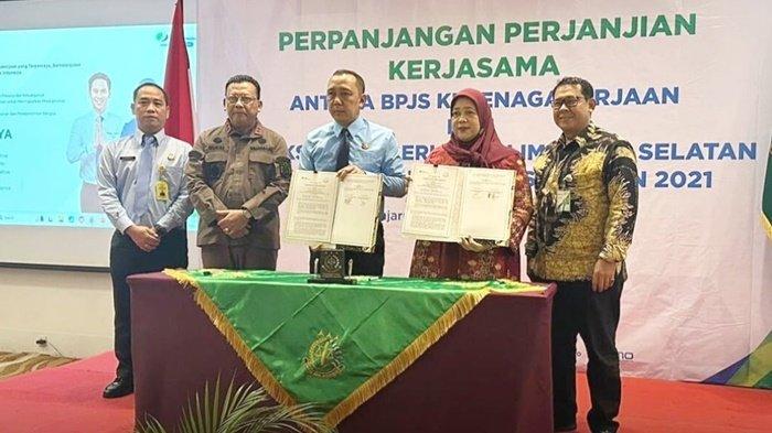 Kejari Banjarbaru Lanjutkan Perjanjian Kerja Sama dengan Badan Penyelenggara Jamsostek