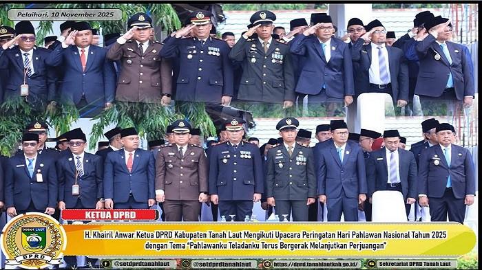 Ketua Tanahlaut H Khairil Anwar menghadiri Upacara Peringatan Hari Pahlawan