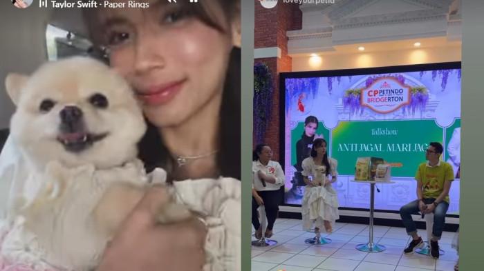 TAK DATANG SENDIRIAN - Kolase aktivitas Sabrina Chairunnisa di tengah proses cerai dengan Deddy Corbuzier dicapture Minggu (2/11/2025). Jadi pembicara di expo, Sabrina datang ditemani sosok kesayangan.