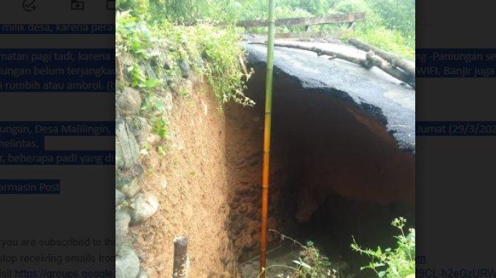 Banjir Bandang, Satu Jembatan dan 13 Rumah Warga, Dusun Paniungan HSS Sempat Terendam Satu Meter