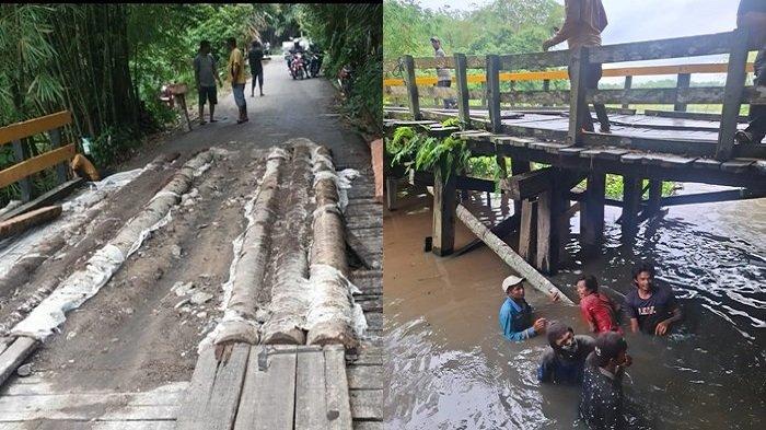 Jadi Jalur alternatif  Tabalong-HSU, Begini Kondisi Jembatan Desa Sungai Durian Banua Lawas