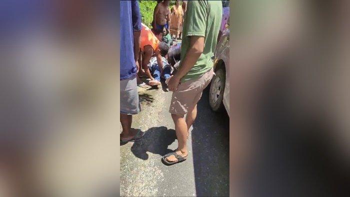 Tabrak Lari di Desa Selaselilau Karang Bintang Tanbu, Dua Orang Dilarikan ke Rumah Sakit
