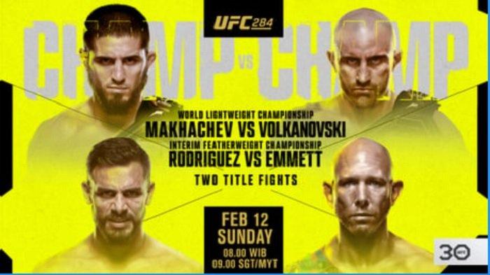 Link Streaming dan Jam Tayang Islam Makhachev vs Alexander Volkanovski UFC 284 Siaran Mola Hari Ini