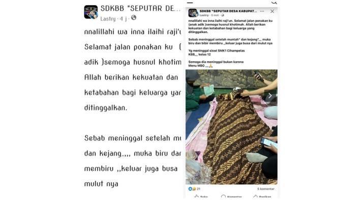 Diduga Keracunan, Seorang Siswi SMK Negeri 1 Cihampelas Bandung Barat Meninggal Dunia