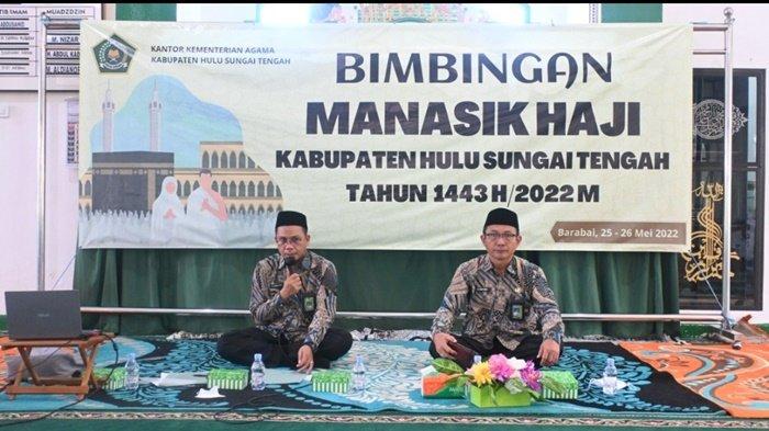 Rombongan Calon Haji Kabupaten Hulu Sungai Tengah Masuk Asrama Haji pada 13 Juni 2022