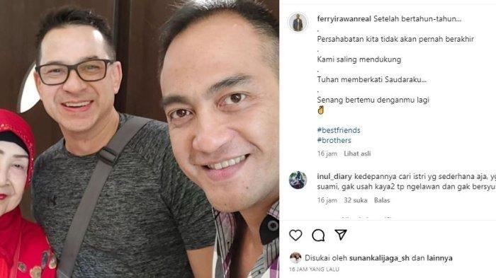Datangi Ferry Irawan yang Baru Bebas, Ari Wibowo yang Mau Cerai dari Inge Anugrah Tulis Ini