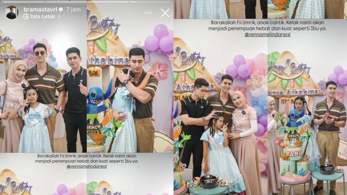 ISU MIRING TERBANTAHKAN - Momen artis Verrell Bramasta hadir di acara ulang tahun Vania dicapture (28/9/2025). Terekam kompak dengan sang ibu.
