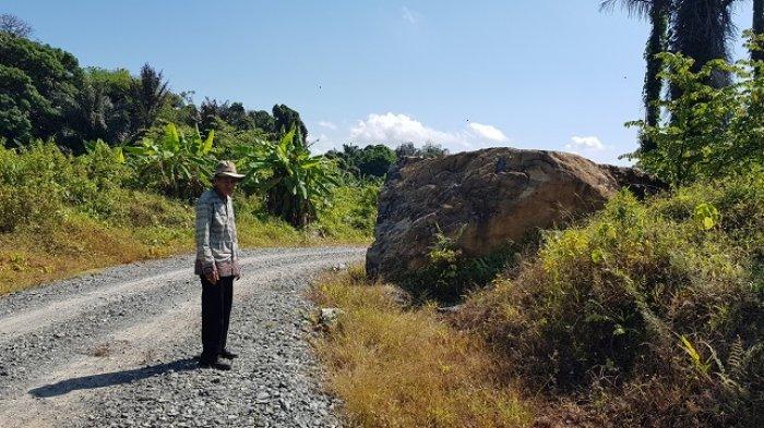 Batu Raksasa di Guntungbesar Tala Terlempar dari Atas Gunung saat Tanah Longsor Januari 2021