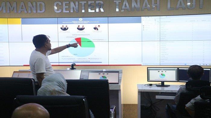 Command Center Pemkab Tanahlaut Mulai Dioperasikan, Syamsir Jajal Pantau Hasil Pemilu 2024