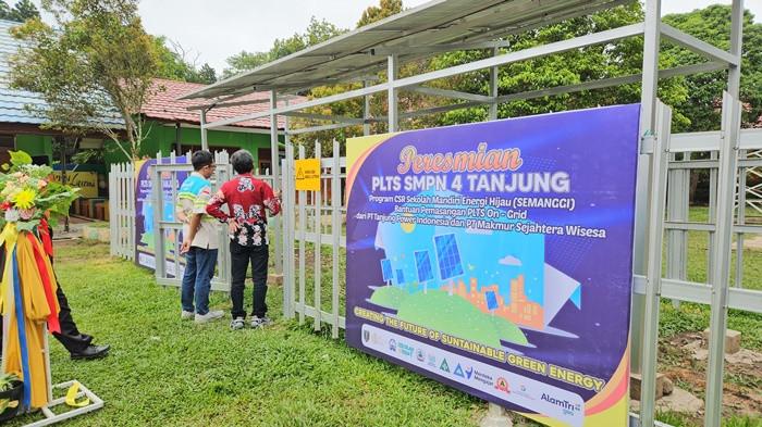 PLTS SMPN 4 Tanjung program CSR Sekolah Mandiri Energi Hijau (SEMANGGI), 1