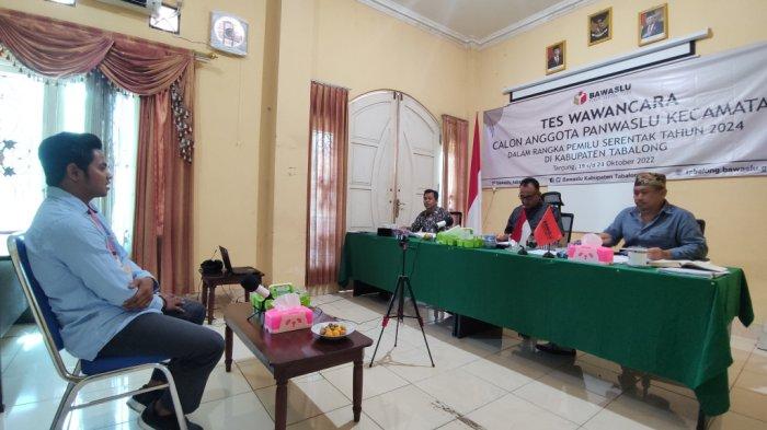 Jelang Pemilu 2024, 72 Pelamar Panwaslu Kecamatan Tes Wawancara di Bawaslu Tabalong
