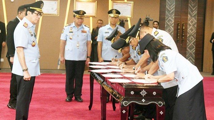 Lima 5 Pimti Madya Kemenkumham Dilantik, Kanwil Kemenkumham Kalsel Siap Bersinergi