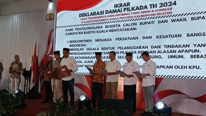 Deklarasikan Pilkada Damai di Batola, Begini Pesan Kapolda Kalsel