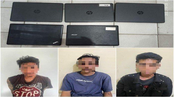 Gasak Lima Laptop, Tiga Pembobol Kantor Bawaslu Sekadau Kalbar Diringkus Polisi