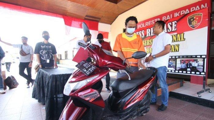 Jual Motor Curian di Medsos, Pencuri Motor Tetangga di Balikpapan Diringkus Polisi