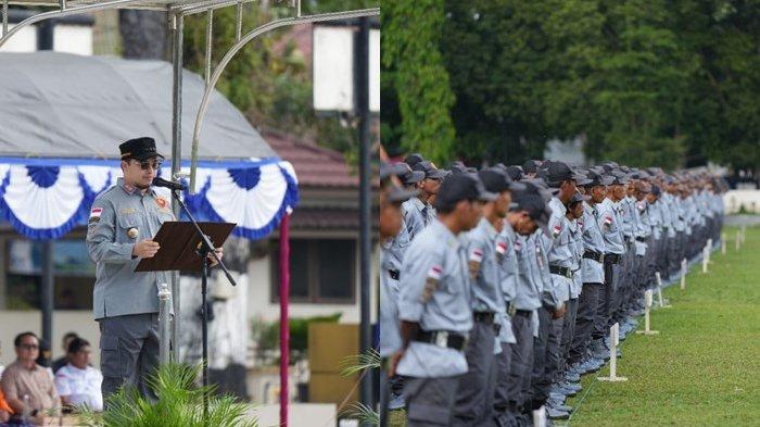 845 Anggota Satlinmas Se-HST Dikukuhkan. Bupati Aulia : Linmas Garda Terdepan di Desa dan Kelurahan