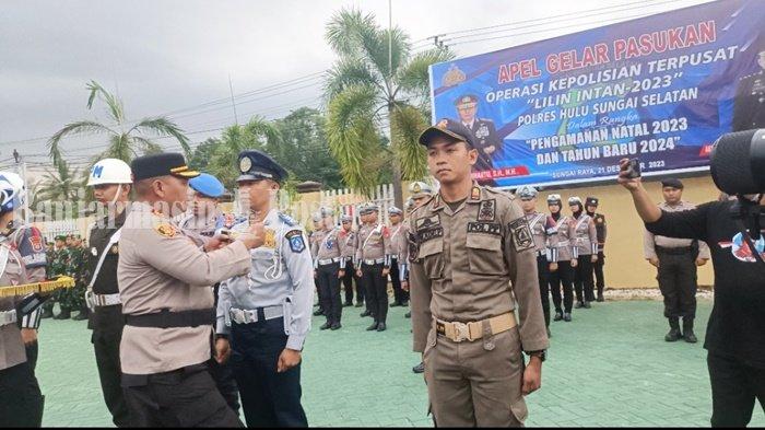 Operasi Lilin Intan 2023,  Polres HSS Siagakan Posko Pengamanan di Depan MTQ dan Loksado