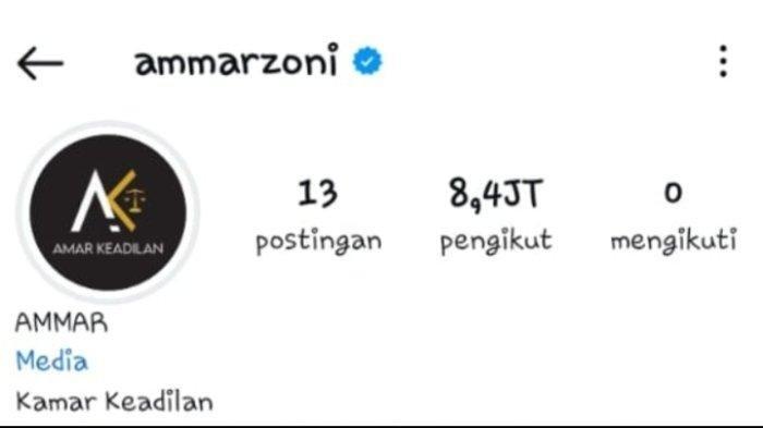 Perubahan akun instagram Ammar Zoni usai laku terjual.