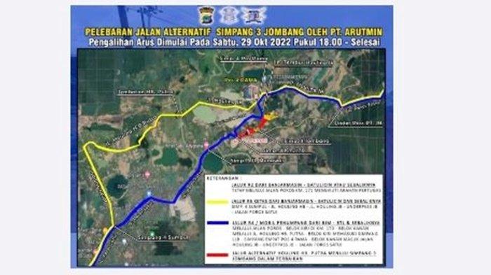 Jalur Alternatif di Satui Kabupaten Tanbu Kalsel Ini Tak Bisa Dilalui, Ada Pelebaran Jalan