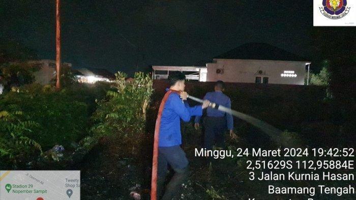 Warga Baru Selesai Salat Taraweh, Lahan di Kelurahan Baamang Tengah Kotim Nyaris Jadi Lautan Api