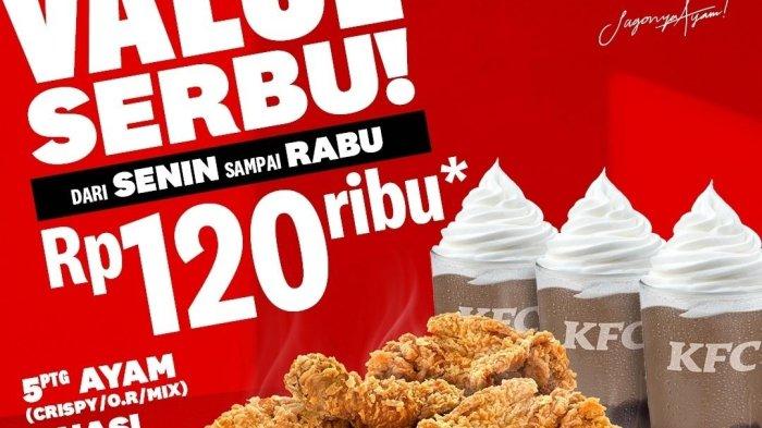 Promo KFC Rabu 21 Desember 2022, Buruan 5 Potong Ayam Plus Nasi dan Mocha Flot Hanya Rp 120 Ribu