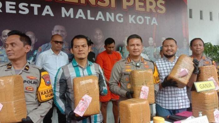 Polresta Malang Kota Gagalkan Peredaran 42 Kilogram Ganja Asal Aceh, Pelaku Diringkus Saat di Bus