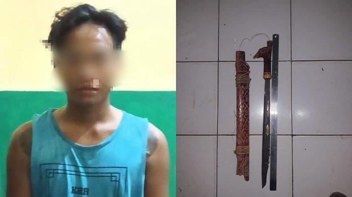 Bawa Mandau, Pemuda asal Tabalong Diamankan Petugas Polsek Amuntai Utara