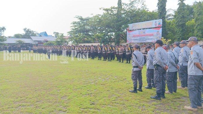 Lakukan Pengamanan Terbuka di TPS Pada Hari Pencoblosan, Polres Banjarbaru Terjunkan 410 Personel
