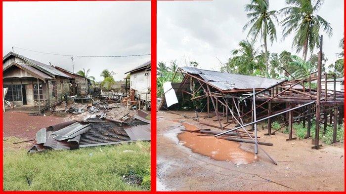 Data Korban Puting Beliung di Kurau Kabupaten Tanah Laut Kalsel, Rumah Nenek Hayatinah Berantakan