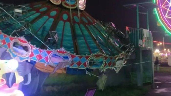 Heboh Wahana Permainan Anak di BNS Banyuwangi Ambruk, Empat Orang Terluka