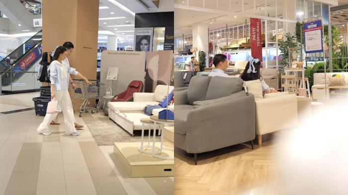 BERBURU FURNITUR - Sarwendah dan pengusaha Giorgio Antonio kepergok berburu furnitur, dicapture Sabtu (13/9/2025). 